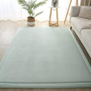 Loartee Coral Velvet Crawling Rugs (4'11"x6'7", Light Green) for Toddler Children Play Area Rugs Yoga Mat Exercise Pads Carpet by TinyTreasures Baby Boutique