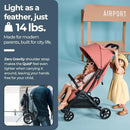 Inglesina Quid³ Stroller, Aurora Pink - Compact Reclining Travel Stroller for Baby & Toddler 0-55 lbs, One Hand fold, Car seat Compatible, Airplane Overhead, Lightweight, Foldable, XL UPF 50+ Canopy by TinyTreasures Baby Boutique