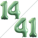 GOER Number 14 Balloons for 14th Birthday Sweet 14 Party Decorations,42 Inch Jumbo Foil Helium 41 Balloons for 41st Birthday Party Decoration (Sage Green) by TinyTreasures Baby Boutique