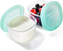 U-Taste 6oz Small Snack Containers: Food Grade Liquid-Silicone Ice cream Storage with Airtight Lid, Freezer Safe with Clear 200ml Measurements, Reusable for Prepping Fruit, Puree, Nuts (Aqua Sky) by TinyTreasures Baby Boutique