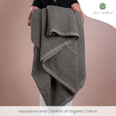 Salt Earth GOTS Certified 100% Organic Cotton Throw Blanket,108"X90" Waffle Blankets & Throws for Bed, Throw Blanket for Couch, Modern & Cozy Blanket, All Season, Comfy & Soft Blanket(Charcoal Grey) by TinyTreasures Baby Boutique