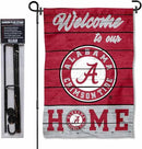 College Flags & Banners Co. Alabama Crimson Tide Welcome to Our Home Garden Flag with Stand Holder by GreenHaven Gardens