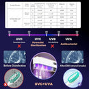 UV Toothbrush Sanitizer Holder for 4 | Wall Mounted Toothbrush Holder for Bathroom with Fan Drying | USB Rechargeable Toothbrush Cleaner & Sterilizer, No Drill Install, Modern Design (White Ⅱ) by CozyNest Decor