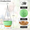 Bevgems 3 Pack 8.26 Inch Hanging Planters, Plastic Self-Watering Hanging Flower Plant Pot, Decorative Flower Pot Holder with Drainage Holes & Removable Tray for Indoor Outdoor Plants,Flowers, Herbs by GreenHaven Gardens