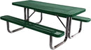 Coated Outdoor Furniture Heavy-Duty Portable Outdoor Picnic Table, Thermoplastic Coated Expanded Metal Commercial-Grade Patio Dining Furniture Made in America (6ft Rectangular, Green) by GreenHaven Gardens