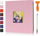 RECUTMS Photo Album Self Adhesive Magnetic Scrapbook 4x6 5x7 8x10 Pictures Scrapbook Album, 40 Pages Photo Book for DIY Baby Family Wedding with Metal Pen and Plastic Board (Pink) by TinyTreasures Baby Boutique