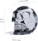 Model Statue for Home Décor Crystal Skull Decorative Figurine Gifts for Women Husbands Halloween Head Figurine Decoration Gift (Silver Skull) by CozyNest Decor