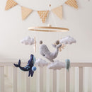 EERKEOD Baby Crib Mobile Ocean Nursery Mobile for Boys Girls Handmade Felt Mobile for Crib Nursery Decor for Infant Bedroom Hanging Baby Mobile for Bassinet Newborn Baby Gift（Whales） by TinyTreasures Baby Boutique