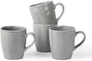 famiware Aurora Coffee Mugs, 14oz Mug Set of 4, Stoneware Mug, Cups for Kitchen, Cappuccino, Latte, Reactive Glaze, Microwave Safe, Scractch-resistant, Slate gray by CozyNest Decor