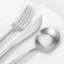 Matte Silverware Set, Vanys 20 Piece Stainless Steel Cutlery Flatware Set, Kitchen Utensil Sets for 4, Tableware With Knife Spoons And Forks Set, Satin Finished Polished by CozyNest Decor