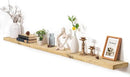 Fun Memories Floating Shelves for Wall Decor, 72"x8" Rustic Reclaimed Wood Shelves, Heavy-Duty Wall Mounted Shelves with Invisible Brackets for Living Room, Bedroom, Kitchen, Natural Finish by CozyNest Decor