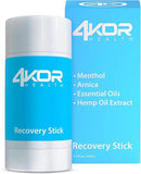 4KOR Recovery Stick - Natural Muscle Balm | Hemp Infused | for Muscles, Joints, Post-Workout | Features a Cooling & Warming Sensation | Portable & Non-Greasy Twist-Up Balms - 1 oz. by CozyNest Decor