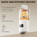 Dollox Portable Bottle Warmer for Travel 12oz Large Capacity Baby Portable Water Warmer for Formula, Breastmilk, Milk, 10000mAh, Wireless, Fast Heating Suitable for Baby Outdoor Travel, Car, Airplane by TinyTreasures Baby Boutique
