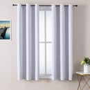 ChrisDowa Grommet Room Darkening Curtains for Bedroom and Living Room - 2 Panels Set Thermal Insulated Blackout Curtains (Greyish White, 42W x 63L) by CozyNest Decor