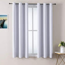 ChrisDowa Small Window Curtains 40 inches Long for Bedroom - Grommet Short Thermal Insulated Room Darkening Curtains for Kitchen (2 Panels, Greyish White, 29 x 40 Inch) by CozyNest Decor