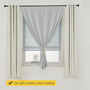 self Adhesive Curtains Portable Blackout Curtain Simple and Easy to Install Bedroom Window Thermal Lnsulated Kitchen Room Darkening Black Small Drapes, 59" W X 84" L, White, 1 Panel by TinyTreasures Baby Boutique