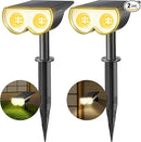 Solar Spot Lights Outdoor, Consciot 16 LEDs IP67 Waterproof Solar Outdoor Lights, Auto On/Off Solar Landscape Spotlights, 2-in-1 Adjustable Wall Lights for Garden Yard Pathway, 2 Pack (Warm White) by GreenHaven Gardens