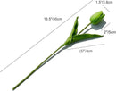 Mandy's Artificial Tulips 20 Stems Green PU Faux Flowers for Wedding Home Decor 13.5 Inch by CozyNest Decor
