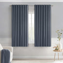 MIULEE Stone Blue Back Tab Blackout Curtains 63 Inch Length 2 Panels Set for Living Room Bedroom Privacy, Rod Pocket/Pinch Pleat Thermal Insulated Room Darkening Pleated Light Blocking Drapes by TinyTreasures Baby Boutique