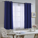 NICETOWN Blackout Curtain Panels Grommet - All Season Eyelet Top Blackout Draperies for Bedroom/Living Room/Glass Door, Navy Blue, 1 Pair of 52 x 45 inches by TinyTreasures Baby Boutique