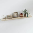 SAUMONIERES Floating Shelves 8 Inch Deep Solid Wood Wide Wall Shelf Set of 1 Wall Mounted for Bedroom Bathroom Living Room Kitchen, 55 Inch Natural by CozyNest Decor