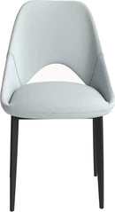 LeisureMod Amalfi Upholstered Fabric Dining Chair – Modern Side Chair with Iron Legs, Mid-Century Accent Chair for Dining Room or Kitchen by CozyNest Decor