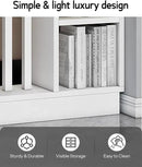 Wall Room Divider, Storage Cabinet Storage Display with Shelves, Modern Freestanding Wood Room Divider Screen, Wall Privacy Screens for Home Decorative (White,35.4" L x 9.5" W x 79.5" H) by CozyNest Decor