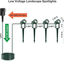 ZYAN 4 Pack Outdoor Landscape Lighting with 4 Colorful Lens and Power Supply, Green Shell by GreenHaven Gardens
