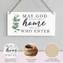 SENJIAN Christian Home Decor, Bless This Home Wall Decor, Modern Farmhouse Sign Scripture Printed Wood Sign Wall Art Religious Decoration for Office Bathroom Bedroom by CozyNest Decor