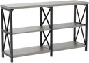LVB Farmhouse Sofa Table, Rustic Console Table for Living Room, Entryway Table with Storage, Hallway Entry Table for Foyer, Light Grey Oak, 47 Inch by CozyNest Decor