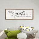 And So Together They Built A Life They Loved Framed Wood Farmhouse Sign - 32'X12' Master Bedroom Above Bed Wall Art for Love Sign Decor by CozyNest Decor