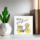 Lemon Decor Summer Decorations Hello Sunshine Wooden Sign Rustic Home Decor 5 x 5 Inches by CozyNest Decor