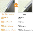 Edge Protector 100% Silicone, Baby Proofing Corners Clear Guards, Pre-Tape Adhesive Soft for Kids Safety, Child Table Cabinets Furniture Bumper (1/5x4/5 in, 12 FT) by TinyTreasures Baby Boutique