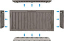 80 Gallon Outdoor Storage Box with Wheels, Waterproof Lockable Resin Deck Box Patio Storage Bin for Pool Accessories Cushion Furniture, Garden Tools, UV-Resistant Outside Delivery Grey by CozyNest Decor