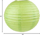 WYZworks - Round Paper Lanterns 10 Pack (Green Grape, 16") - Hanging Paper Lanterns Lamp for Wedding, Birthday, Party and Home Decorations with 8", 10", 12", 16" option by GreenHaven Gardens