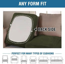 H.VERSAILTEX Velvet Stretch Couch Cushion Cover Plush Cushion Slipcover for Chair Loveseat Sofa Cushion Furniture Protector Seat Cushion Sofa Cover (3 Piece Sofa Cushion Covers, Olive) by CozyNest Decor