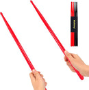 5A Nylon Drumsticks for Kids Adults: Light Durable Drum Sticks Black Red with Anti-Slip Handles for Electronic Drums Exercise Percussion Accessories (2 Pairs) by TinyTreasures Baby Boutique