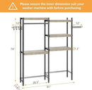 CABIHOME Heavy-Duty Laundry Shelf with Drying Racks | Space-Saving Adjustable Over-Washer Storage Organizer | 4-Tier Bathroom & Laundry Room Shelving Unit (Engineered Wood, 28") by CozyNest Decor