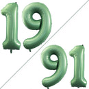 GOER Number 19 Balloons for 19th Birthday Sweet 19 Party Decorations,42 Inch Jumbo Foil Helium 91 Balloons for 91st Birthday Party Decoration (Sage Green) by TinyTreasures Baby Boutique
