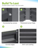 Quictent Galvanized Raised Garden Bed 4x3x2ft Tall Garden Bed Extra Height 22.4" Hold 24cft Soil Outdoor Heightened Planter Box for Deep Root Vegetables Herbs Tomato Cage Included, Dark Grey by GreenHaven Gardens