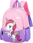 12 Inch Kids Small Toddler Preschool Travel Backpack Cute Cartoon Daypack (Unicorn Pink and Purple) by TinyTreasures Baby Boutique