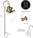 Larekook Solar Outdoor Watering Can Lights Decorative Path Lights, Metal Glass Solar Garden Light Outdoor Waterfall Decor Ornament for Yard Lighting Outside Hummingbird by GreenHaven Gardens