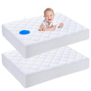 Yoofoss Waterproof Pack and Play Mattress Protector 2 Pack, Quilted Pack and Play Mattress Pad Cover Ultra Soft and Breathable, Playpen/Playard Mattress Sheet for Standard Pack n Play Size 39''x27'' by TinyTreasures Baby Boutique
