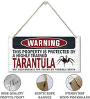 Warning Sign, Tarantula Warning Wood Plaque Sign, Funny Door Signs, Decorative Wood Hanging Suspension Plaque, Farmhouse Wooden Wall Decor, Outdoor Hanging Wooden Signs by CozyNest Decor