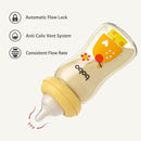 YOHKOH PPSU Baby Bottle Wide Neck, Newborn Anti-Colic Baby Bottle with Natural Response Nipple, Streamlined Body, Easy to Clean (8.8oz (Pack of 2), Yellow) by TinyTreasures Baby Boutique