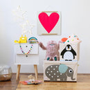 3 Sprouts Toy Storage Organizer: Toy Box Cube Organizer for Playroom, Nursery - Foldable Storage Bin - Penguin by TinyTreasures Baby Boutique