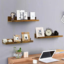 Giftgarden 16 Inch Floating Shelves for Wall Set of 3, Rustic Wall Mounted Picture Ledge Wooden Wall Shelf for Living Room Bedroom Kitchen Bathroom, 3 Different Sizes by CozyNest Decor