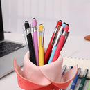 Ballpoint Pen with Stylus Tip, Soft Touch Click Metal Pen, 1.0mm Medium Point, Black Ink, 12 Count(Red) by TinyTreasures Baby Boutique