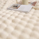 YUSOKI Luxury 3D Bubble Throw Blanket 3.1lb,All Ages,Home Decoration, (Ivory,60 * 80inches) by CozyNest Decor