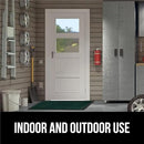 GORILLA GRIP 100% Waterproof All-Season WeatherMax Doormat US Designed Natural Rubber, Stain and Fade Resistant, Low Profile Indoor Outdoor Door Mats, Easy Clean Patio Mat, 17x29, Green Diamond by CozyNest Decor